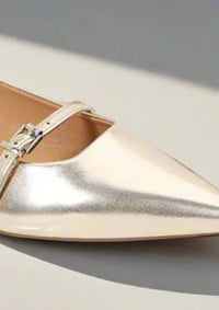 Sotd Footwear - Women's Bethany Buckled Strap Slingback Flat Shoe