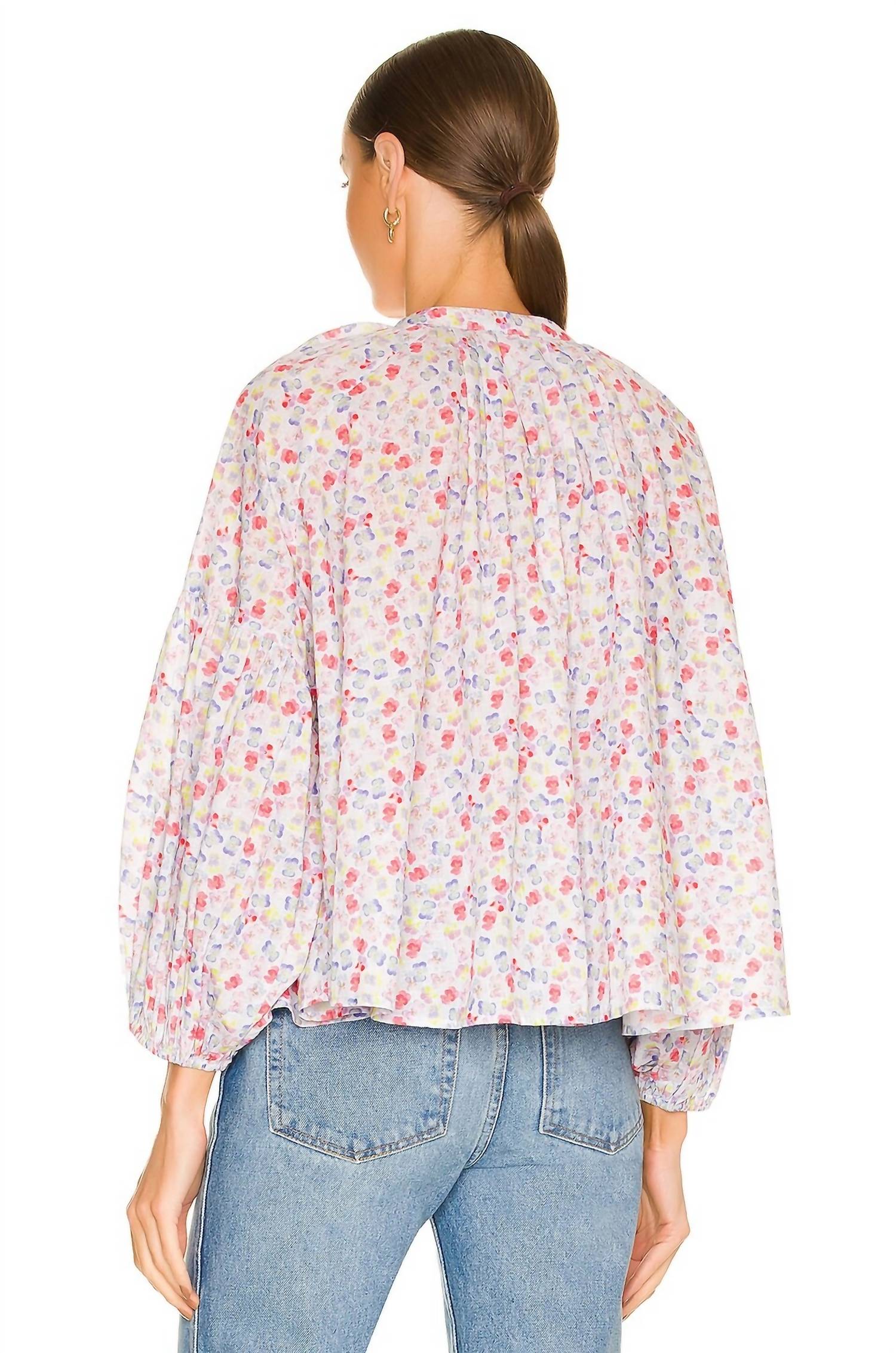 Something Navy - Long Sleeve Flowy Button Up Top