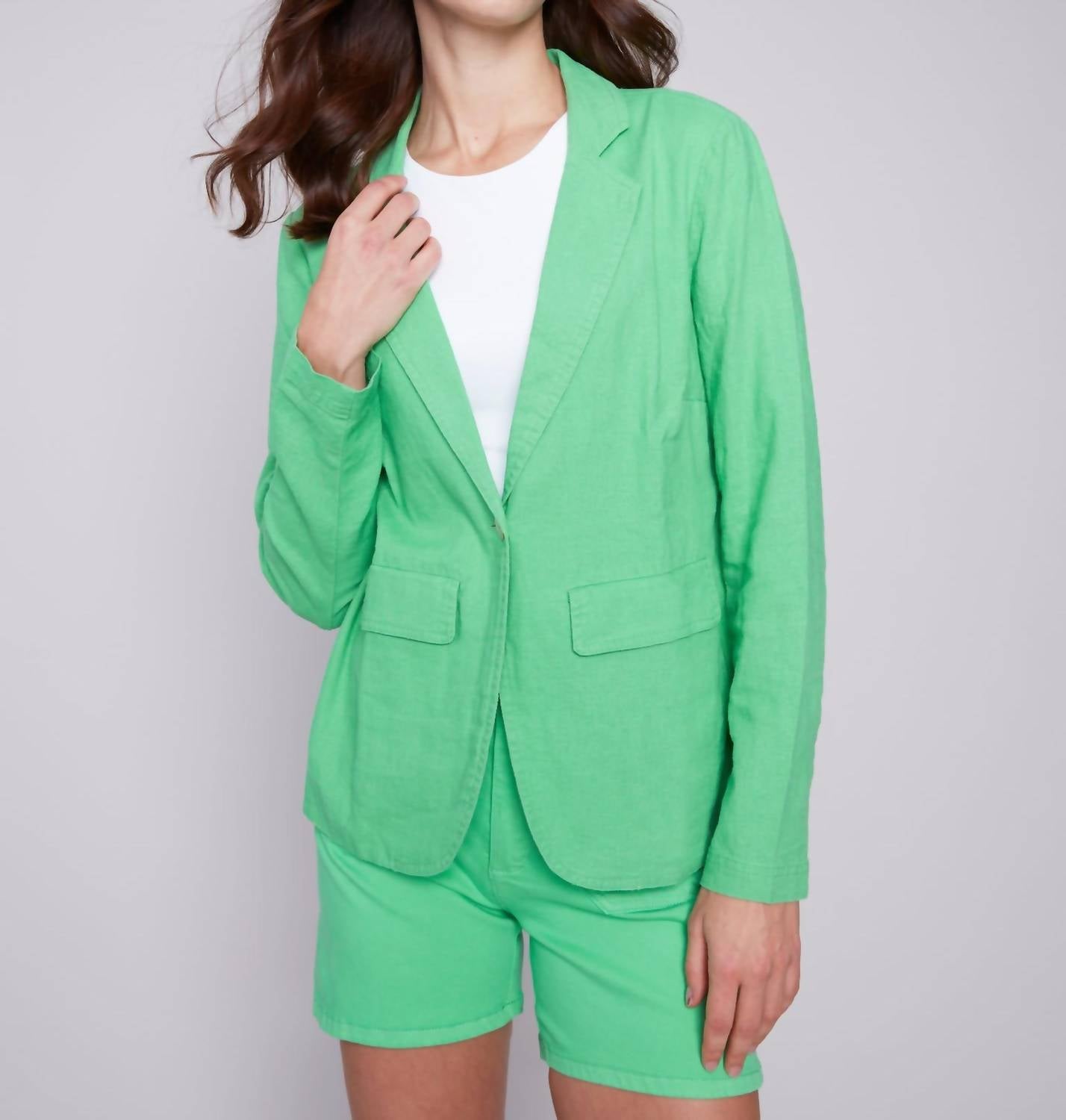 Charlie B - Solid Linen Blazer