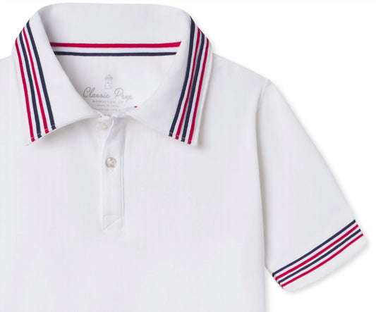 Classic Prep - Boy's Terence Tennis Performance Americana Polo