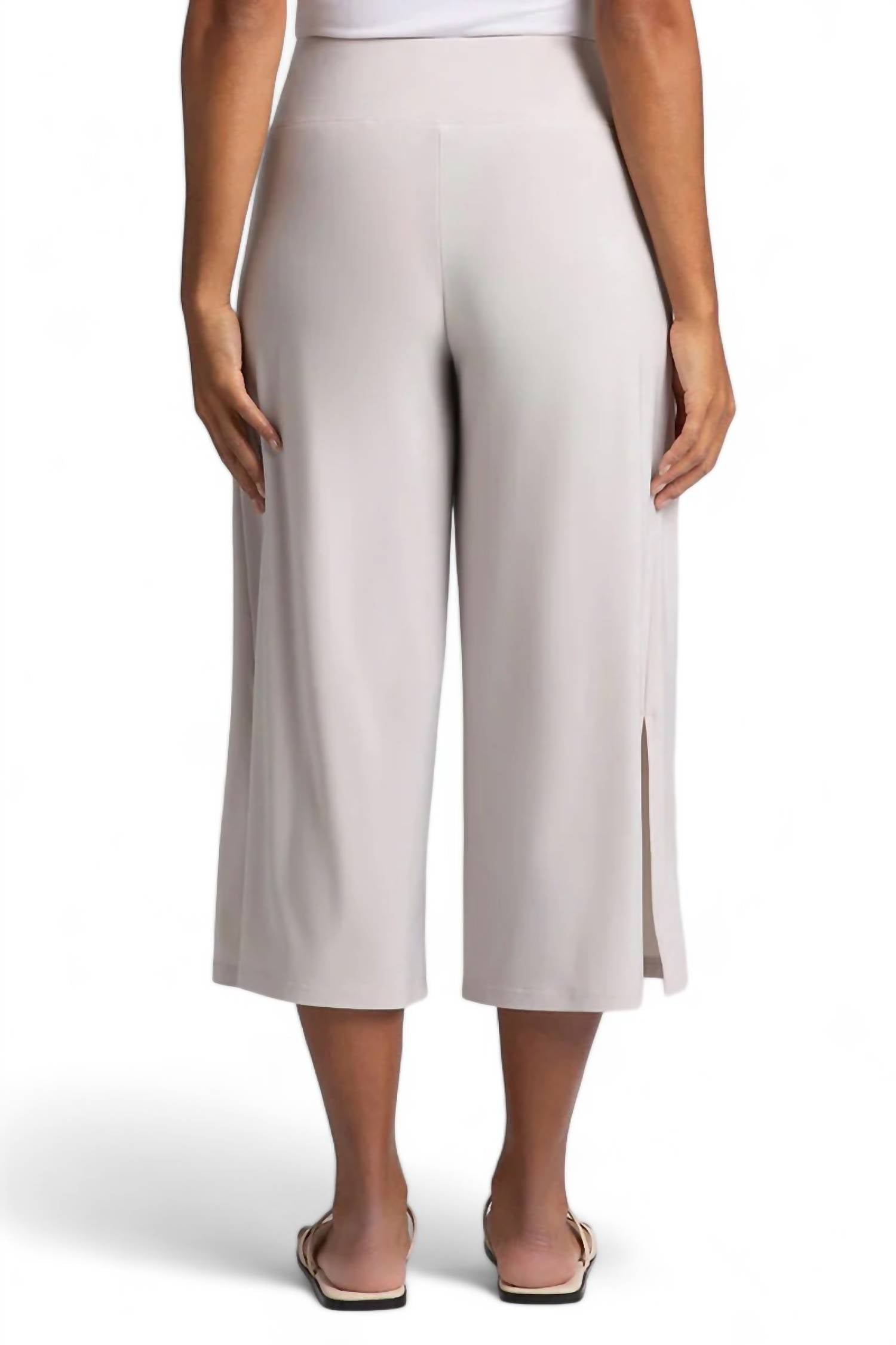 Sympli - SIDE SLIT WIDE CAPRI PANT