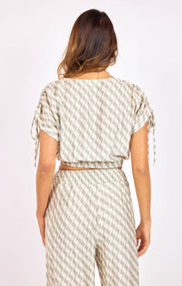 Sage The Label - Light A Spark Elastic Waist Crop Top