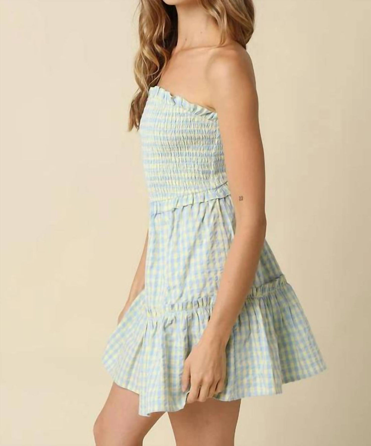 Olivaceous - Sienna Gingham Mini Dress