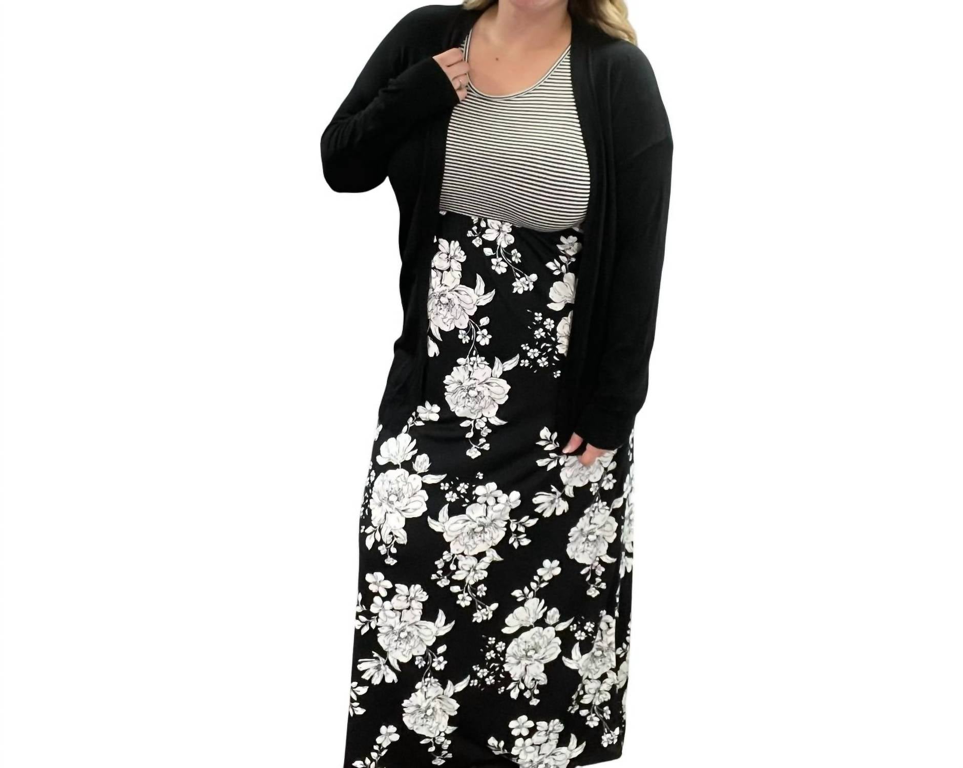 White Birch - Floral Tank Maxi Dress