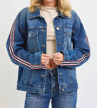 Risen - Oversized Side Strap Denim Jacket