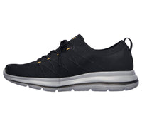 Skechers Men's Go Walk Stretch Fit-adaptor Shoes in black yellow - men's sneaker - detail view