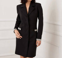 Karen Kane Embellished Cocktail Mini Blazer Dress in black - women's dress - view 5