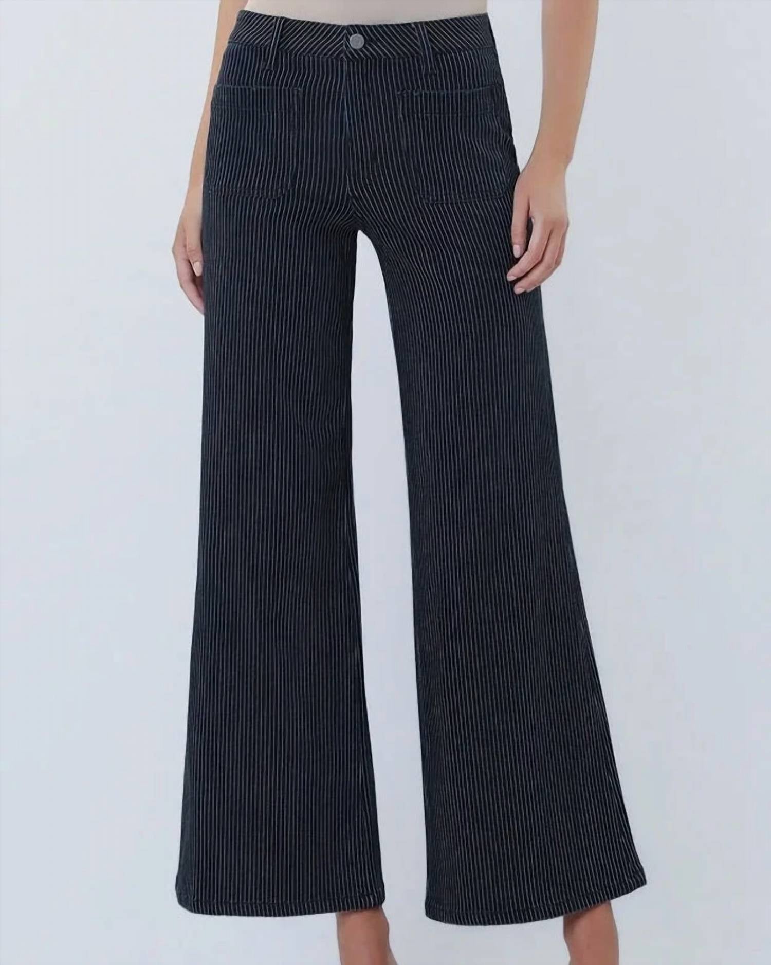 Vervet By Flying Monkey - High Rise Cropped Wide Leg Jeans