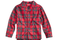 Family Pjs - Big Kids Boys Brinkley Plaid Pajama Top Only, 1-piece