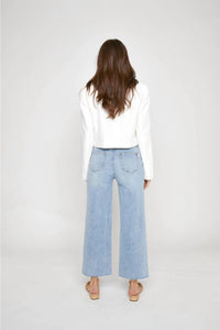 Oliver Logan Aberdeen Crop Denim Jean in light indigo - women's pants - alternate view