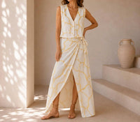 Mystery Resort - Virelle Top And Maxi Skirt Set
