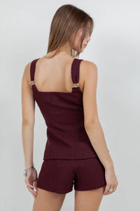 Whiteroom+Cactus - Selah Corset Tweed Top