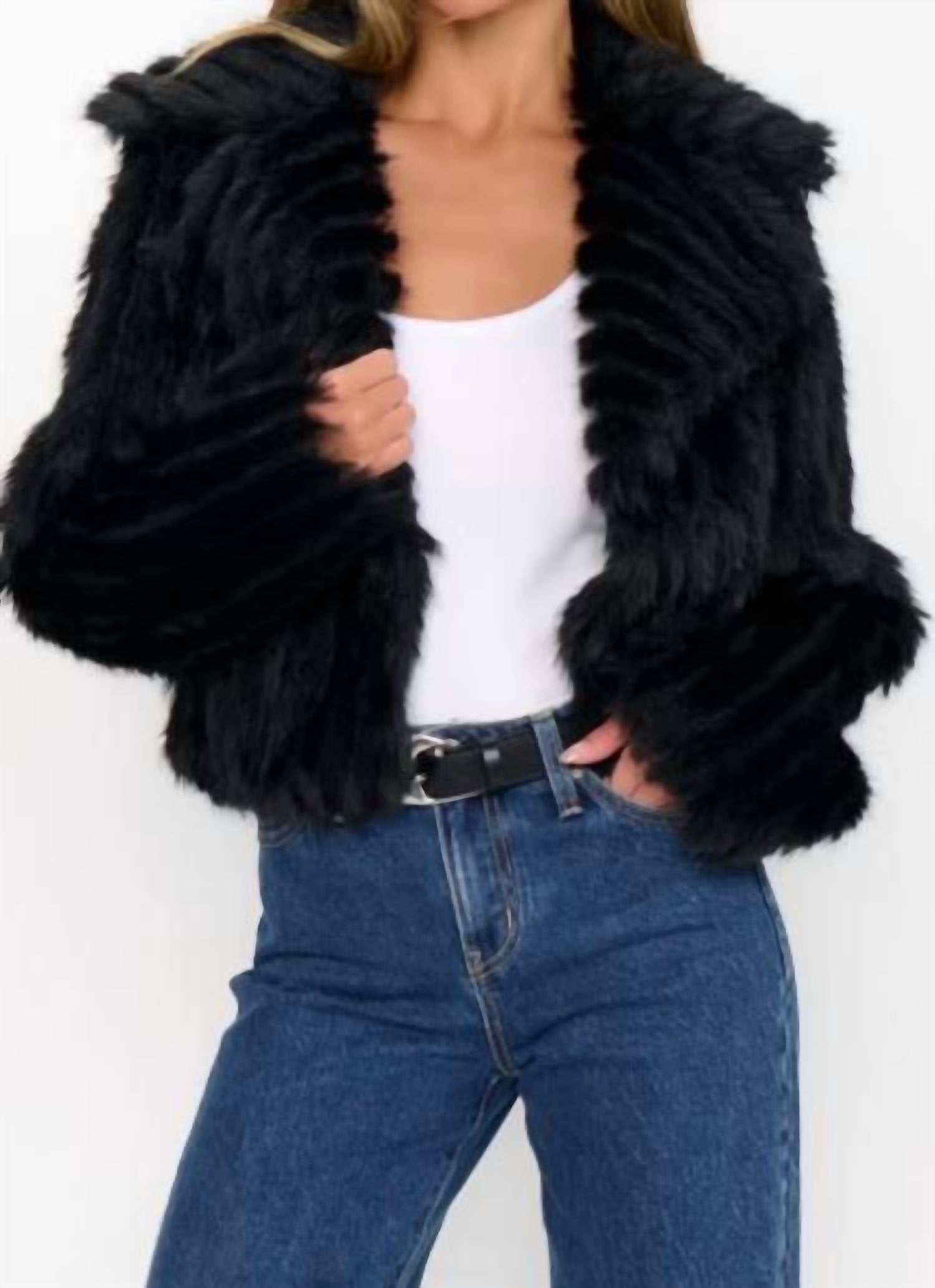 Show Me Your Mumu - Salt Lake City Cropped Faux Fur Jacket