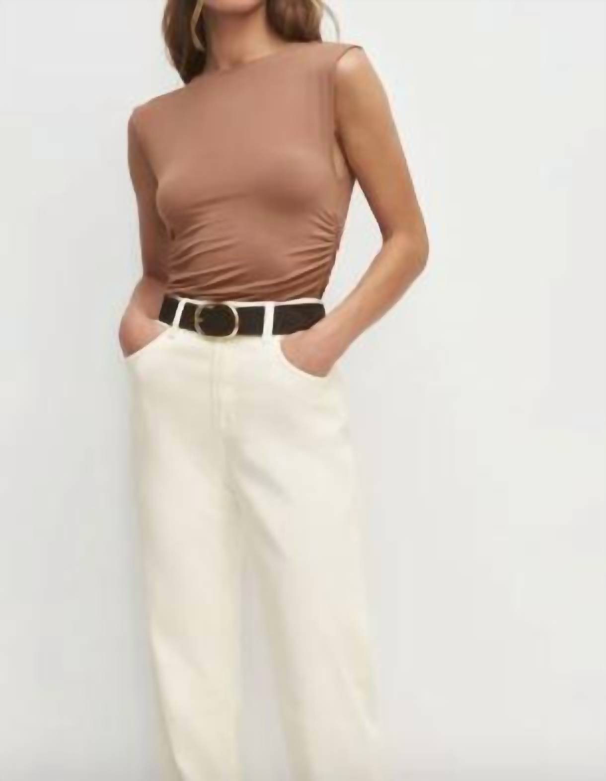 Favorite Daughter The Limitless Top in beige - women's t-shirt - view 5