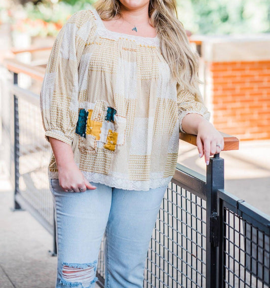 Layerz Clothing - Trudy Patched Top