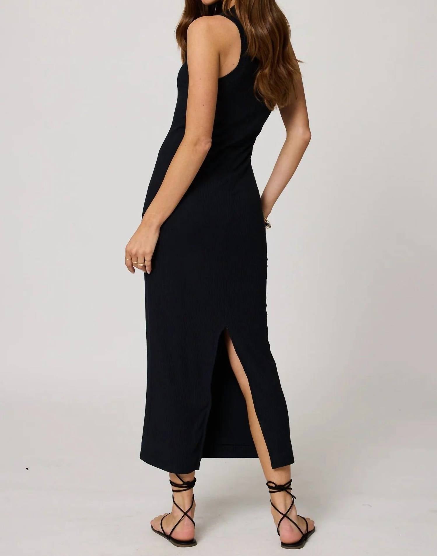 Stillwater - Wide Rib High Neck Maxi Dress