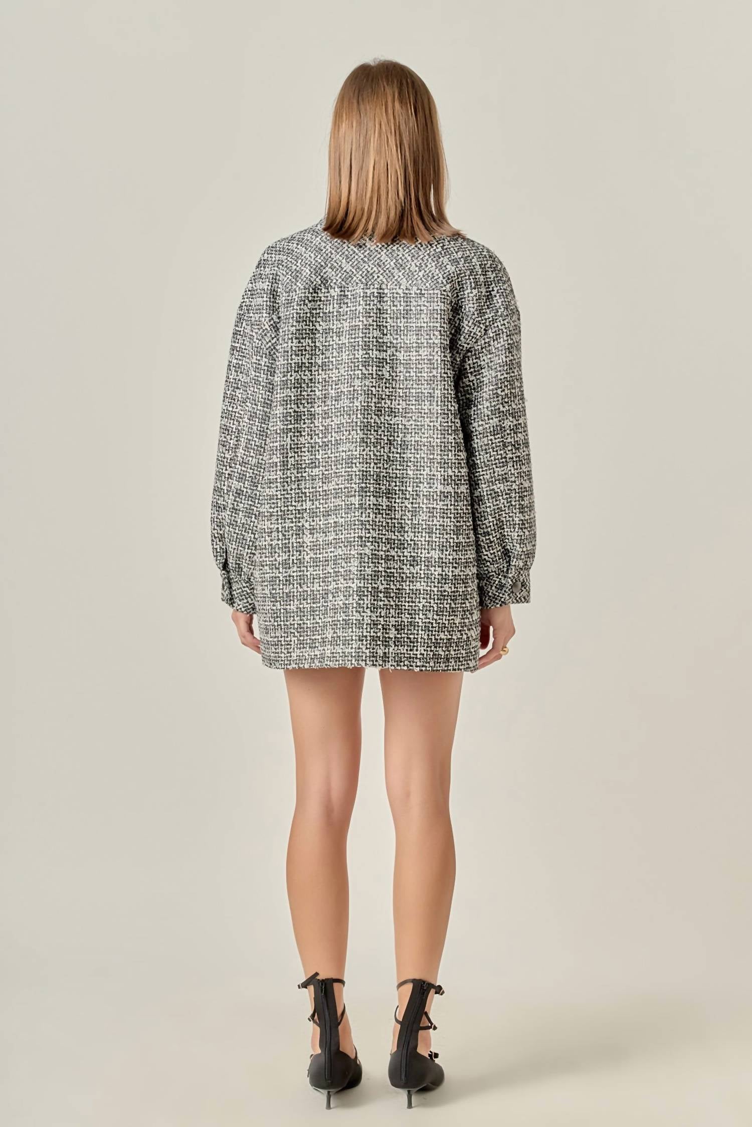 English Factory - Nora Tweed Shacket