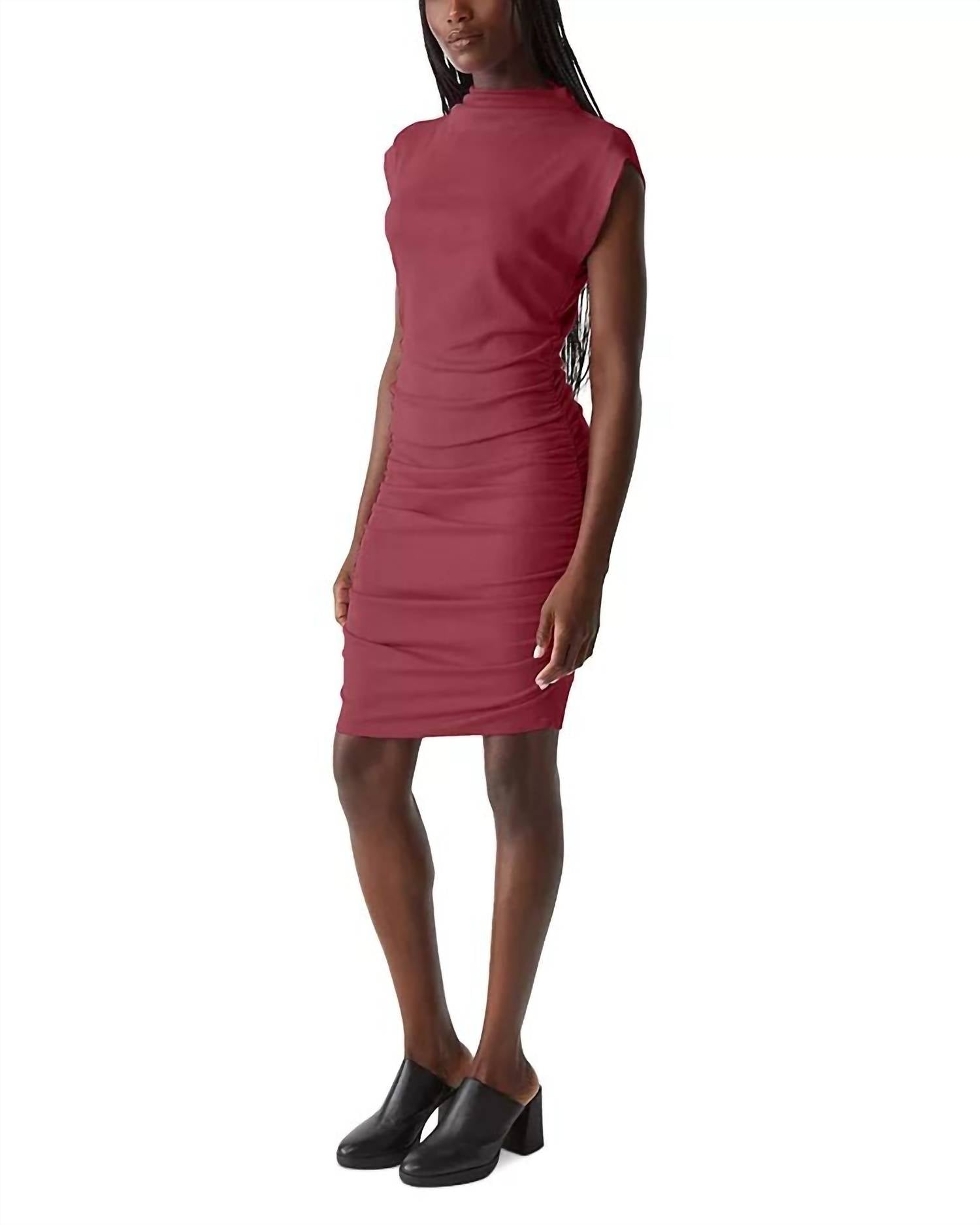 Michael Stars - Gia Ribbed Power Shoulder Dress