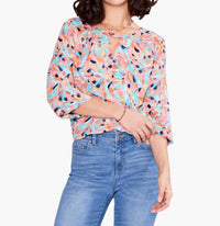 Nic + Zoe - Posey Punchy Petals Blouse