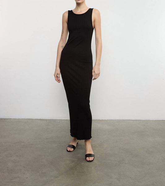 Enza Costa - LETTUCE EDGE BOATNECK DRESS