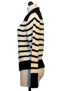Velvet Heart Ridley Striped Sweater in bandit stripe - women's sweater - alternate view