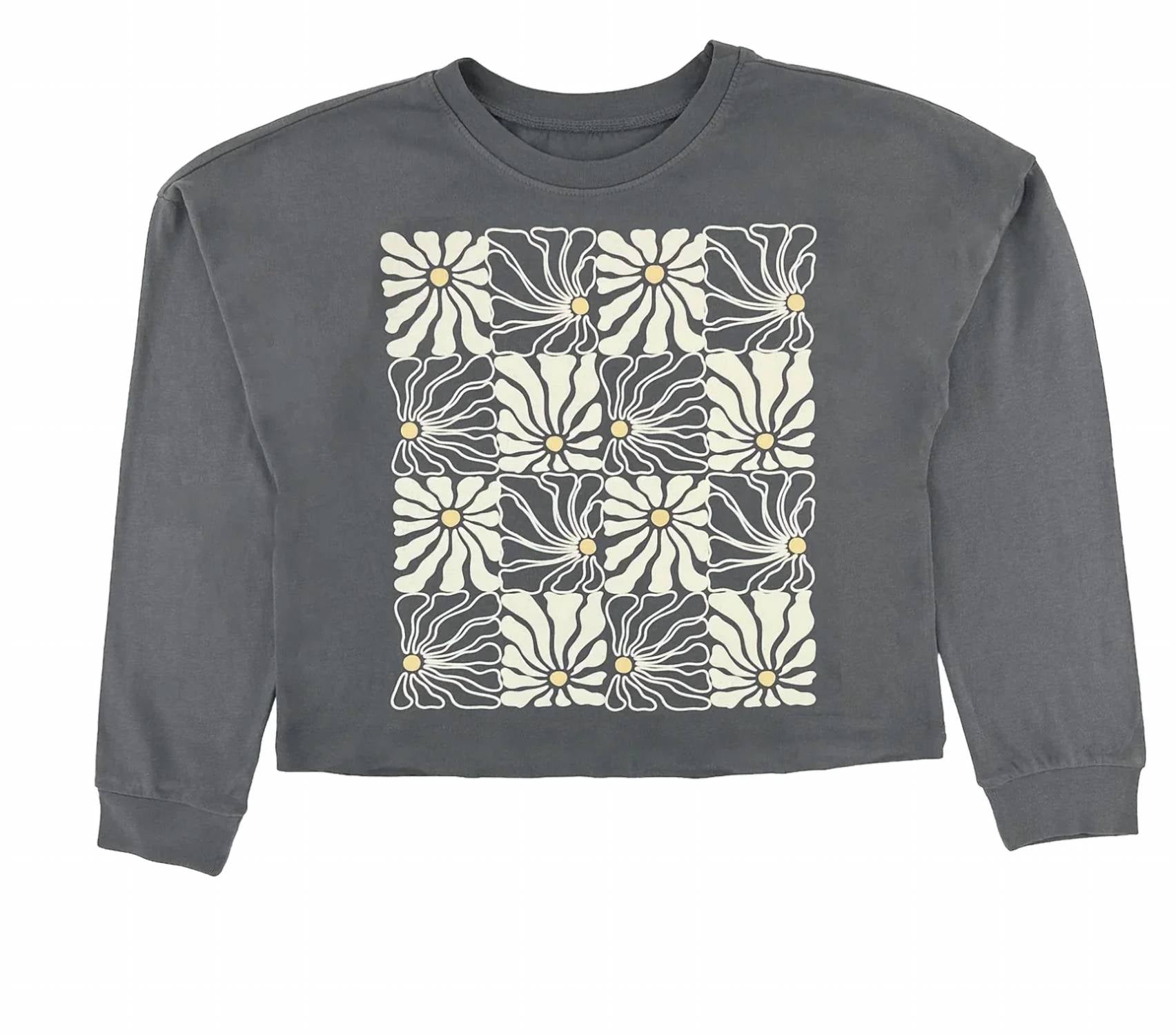 Tiny Whales - Long Sleeve Daisy Check Tee