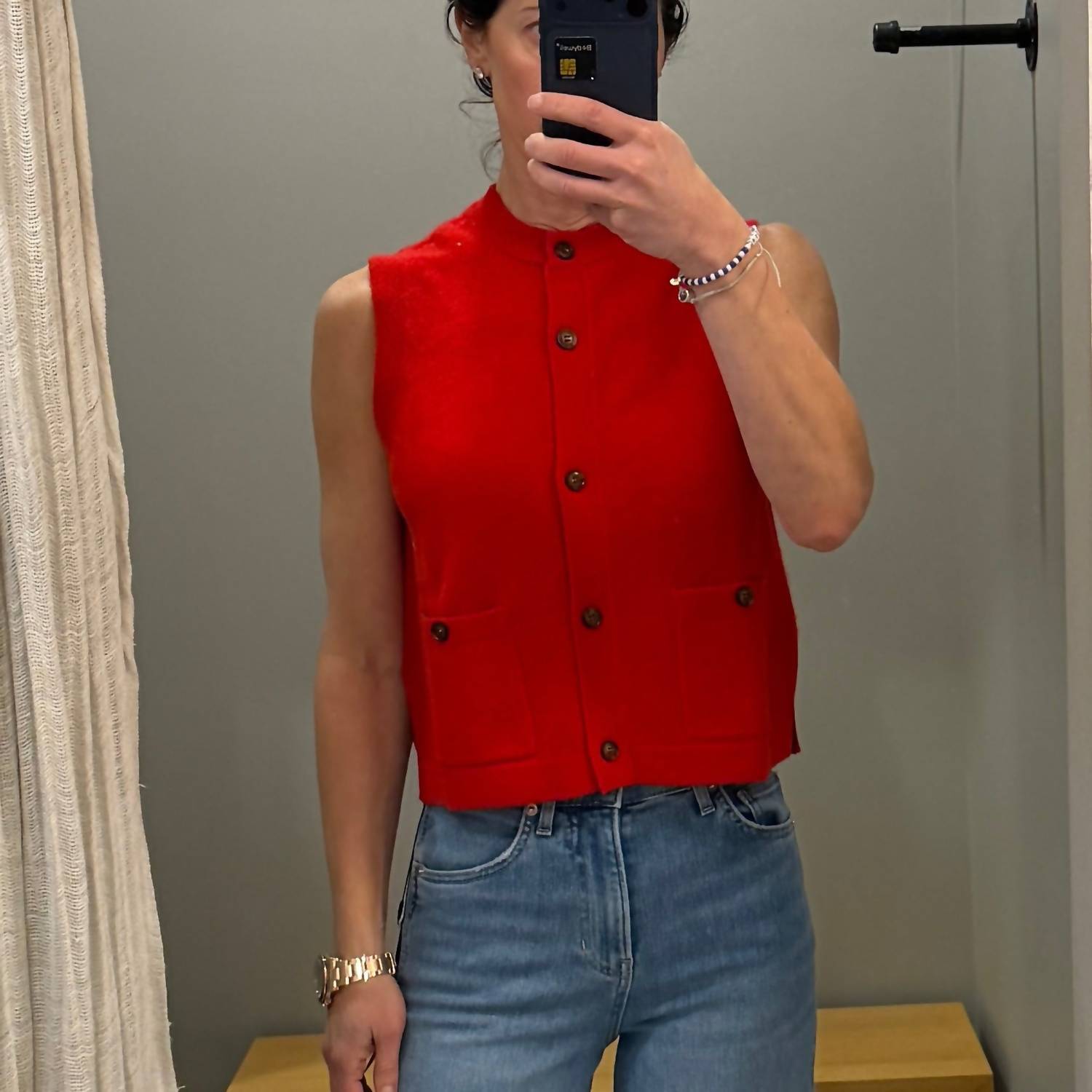 Naadam - Utility Sleeveless Cardigan