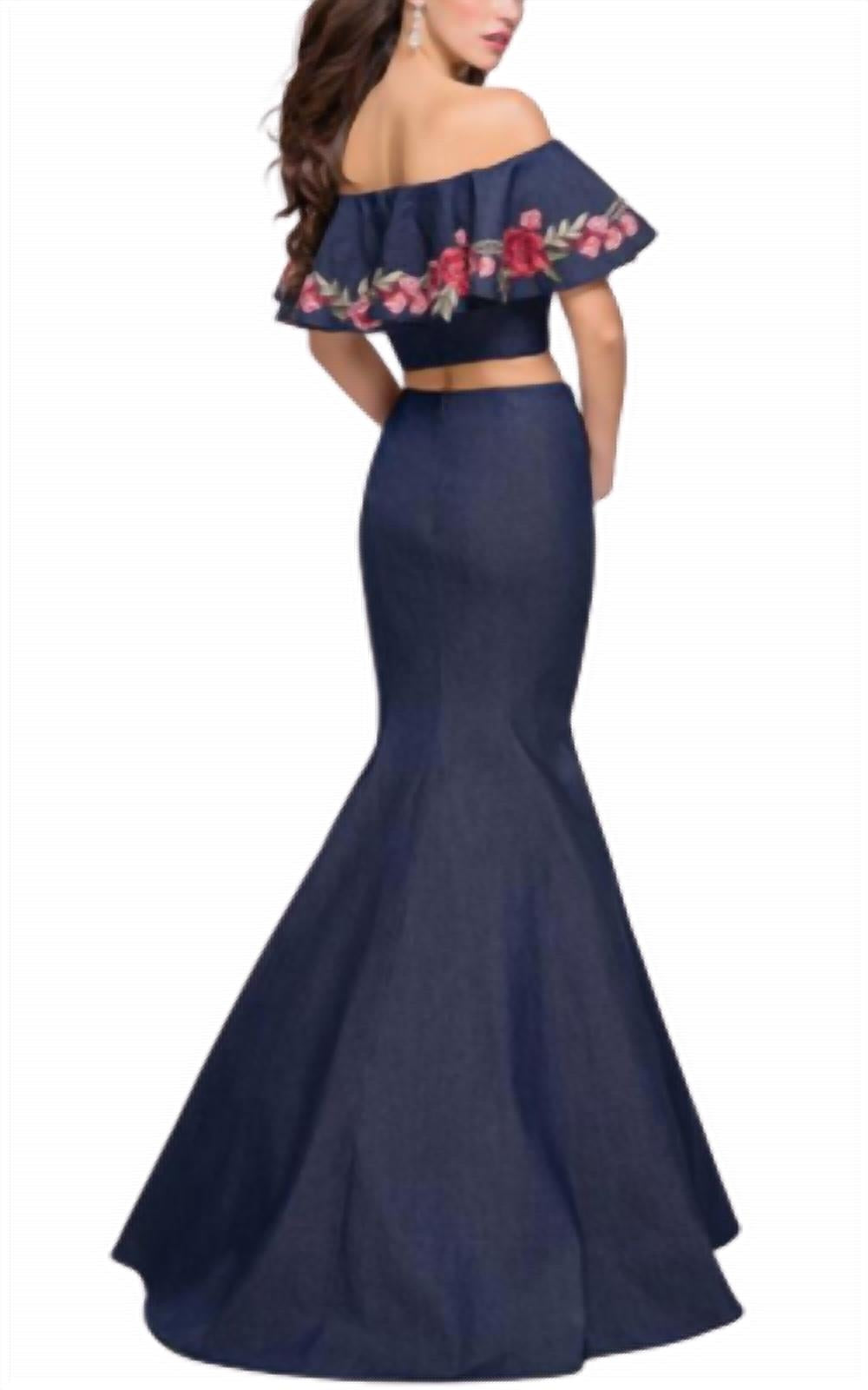 La Femme - 2pc Denim Dress