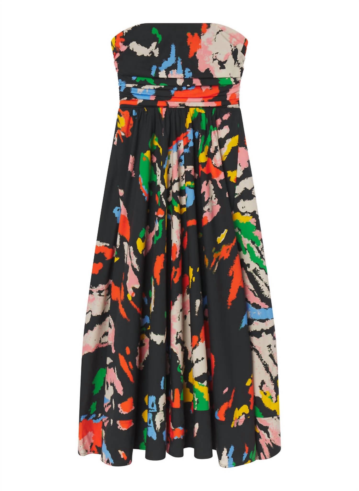 A.L.C. - Tate Strapless Printed Midi Dress
