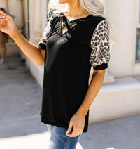 I Love Leopard Top