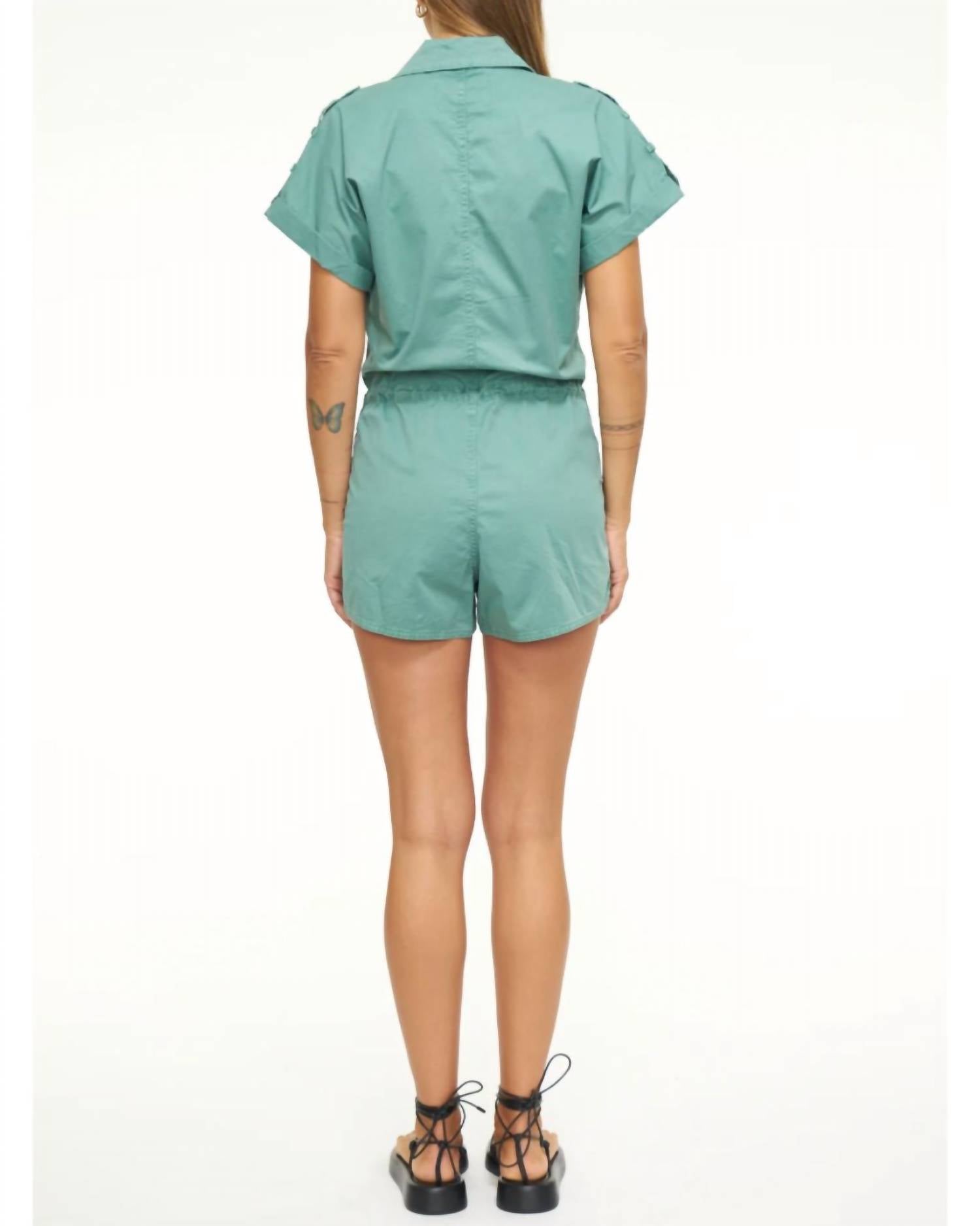 Pistola - Meg Short Sleeve Zip Front Romper