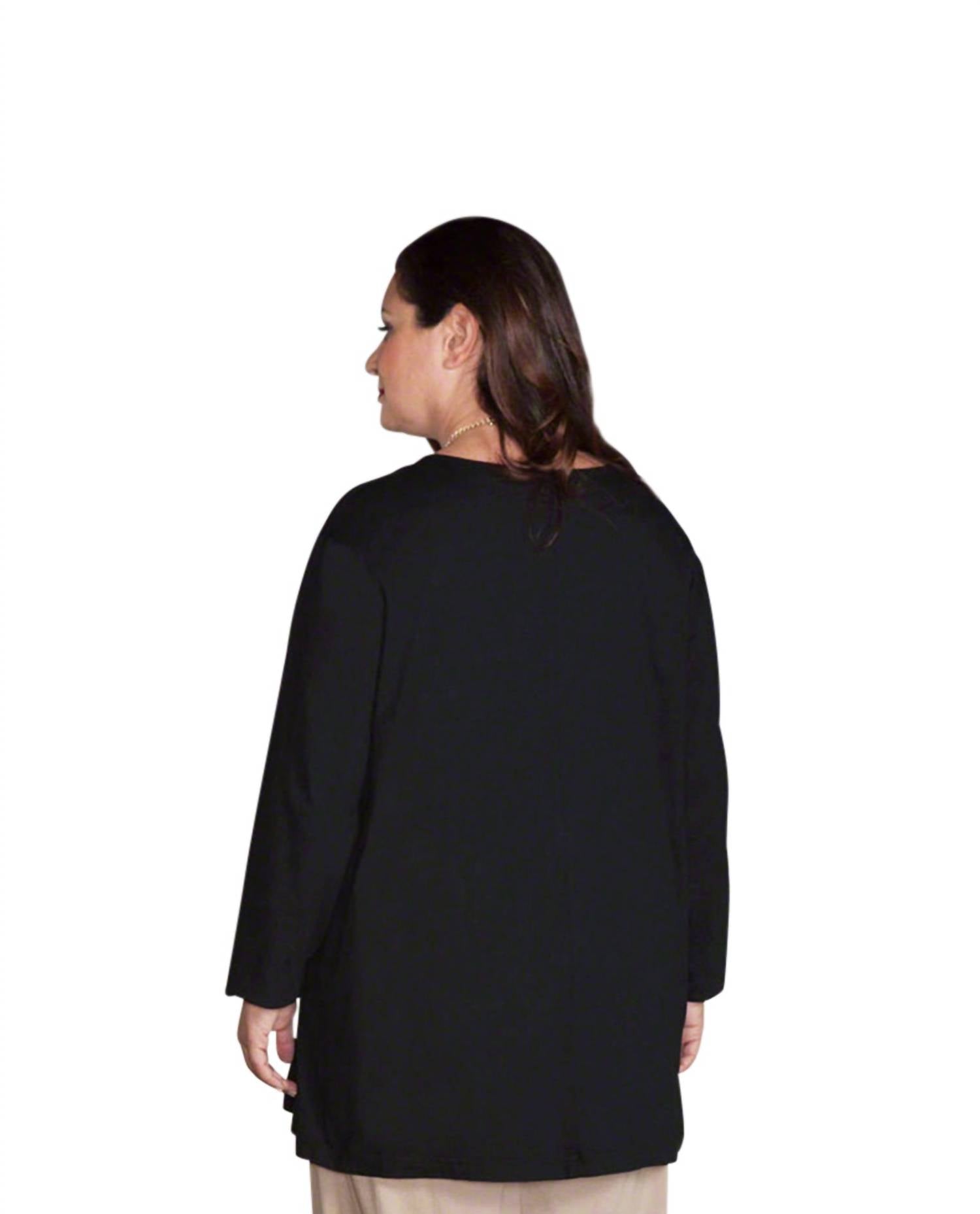 On The Plus Side - Jersey Long Sleeve V-Neck Tee - Plus