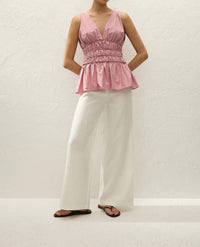 FAITHFULL THE BRAND SAJA TOP in dusk - women's shirt