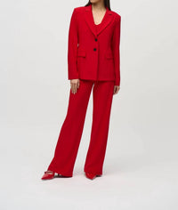 Joseph Ribkoff - Fitted Blazer And Pant Suit Set