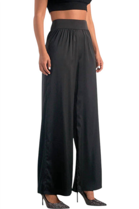 Elan - Wide Leg Satin Pants