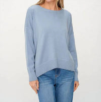 Six/Fifty - Angii Frayed Crew Sweater