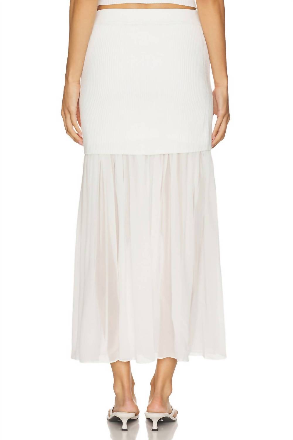 A.L.C. Hayden Maxi Skirt in pearl - women's skirt - detail view