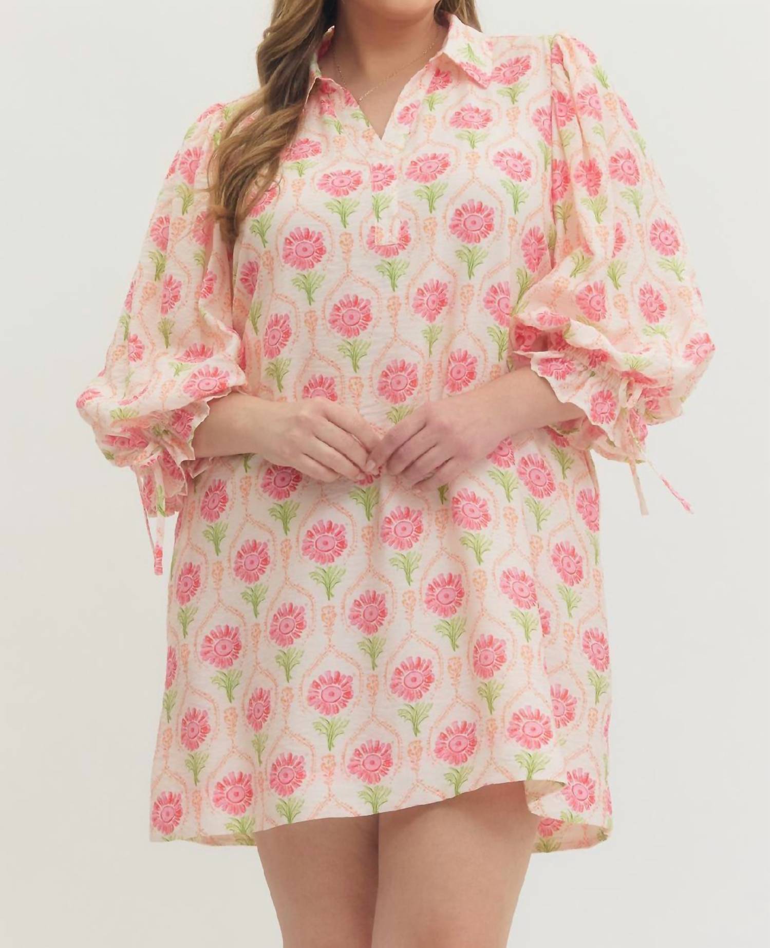 Entro - Daisy Lane Drawstring Shirt Dress