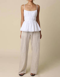 Olivaceous - Carina Taupe Linen Pant