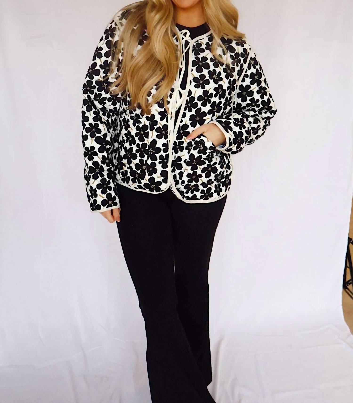 Bibi - Daisy Flower Quilted Jacket