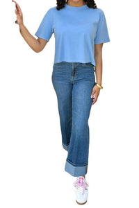 DEAR JOHN DENIM Holly High-rise Wide Leg Jeans in abbey road - women's jeans