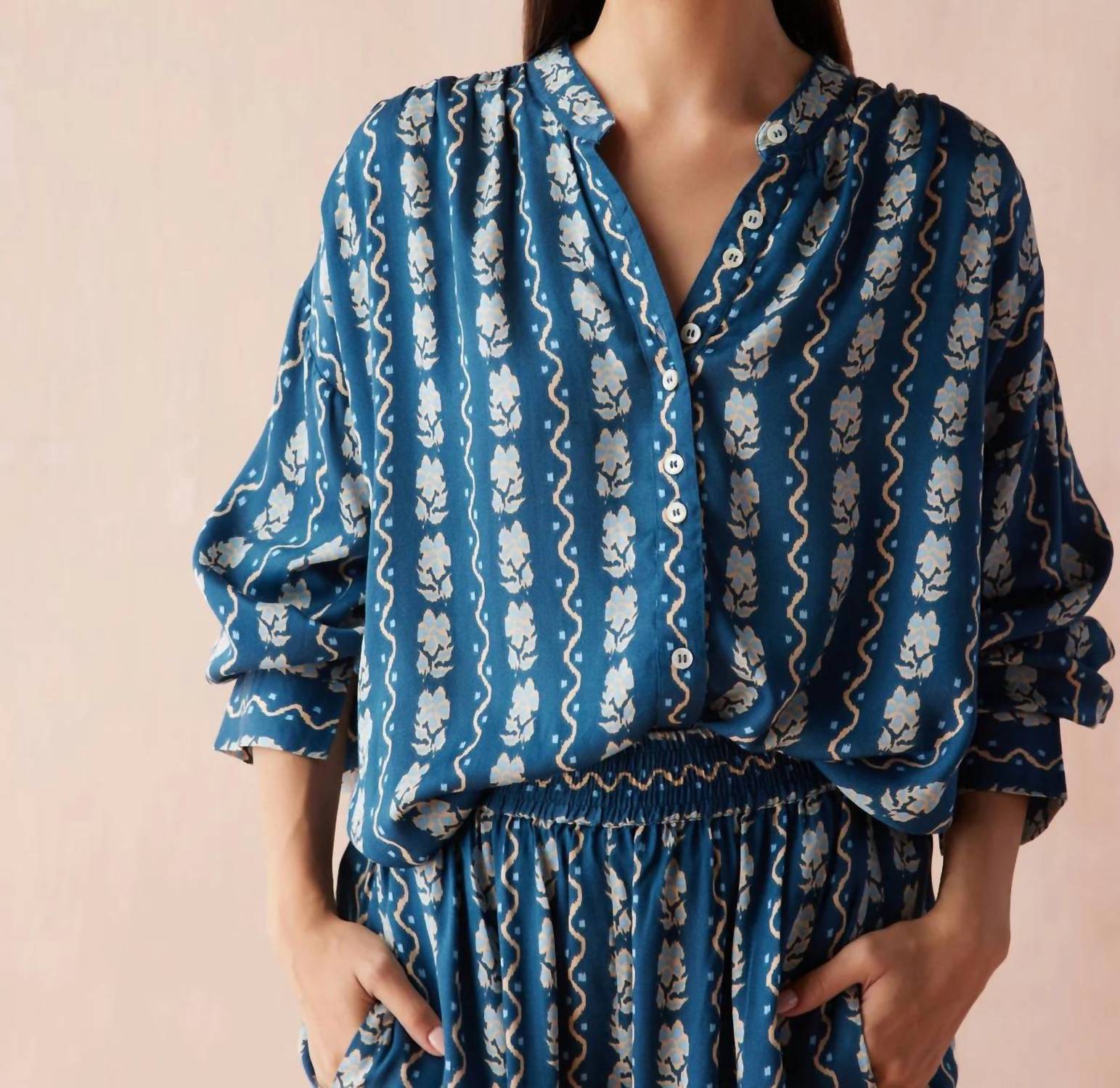 Omika - Ezra Button Down Front Blouse
