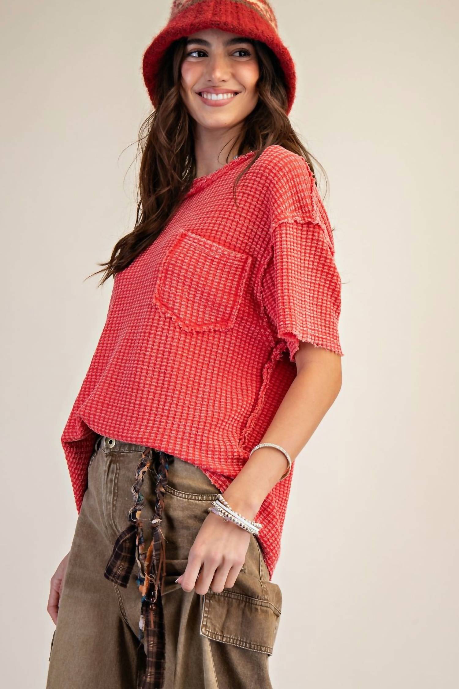 Easel - Mineral Washed Waffle Top