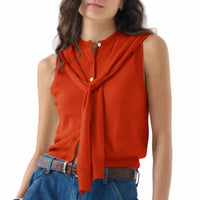 Autumn Cashmere - Sleeveless Cardigan Vest
