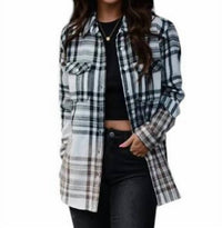 Panache - Bleach Dipped Plaid Flannel Shirt