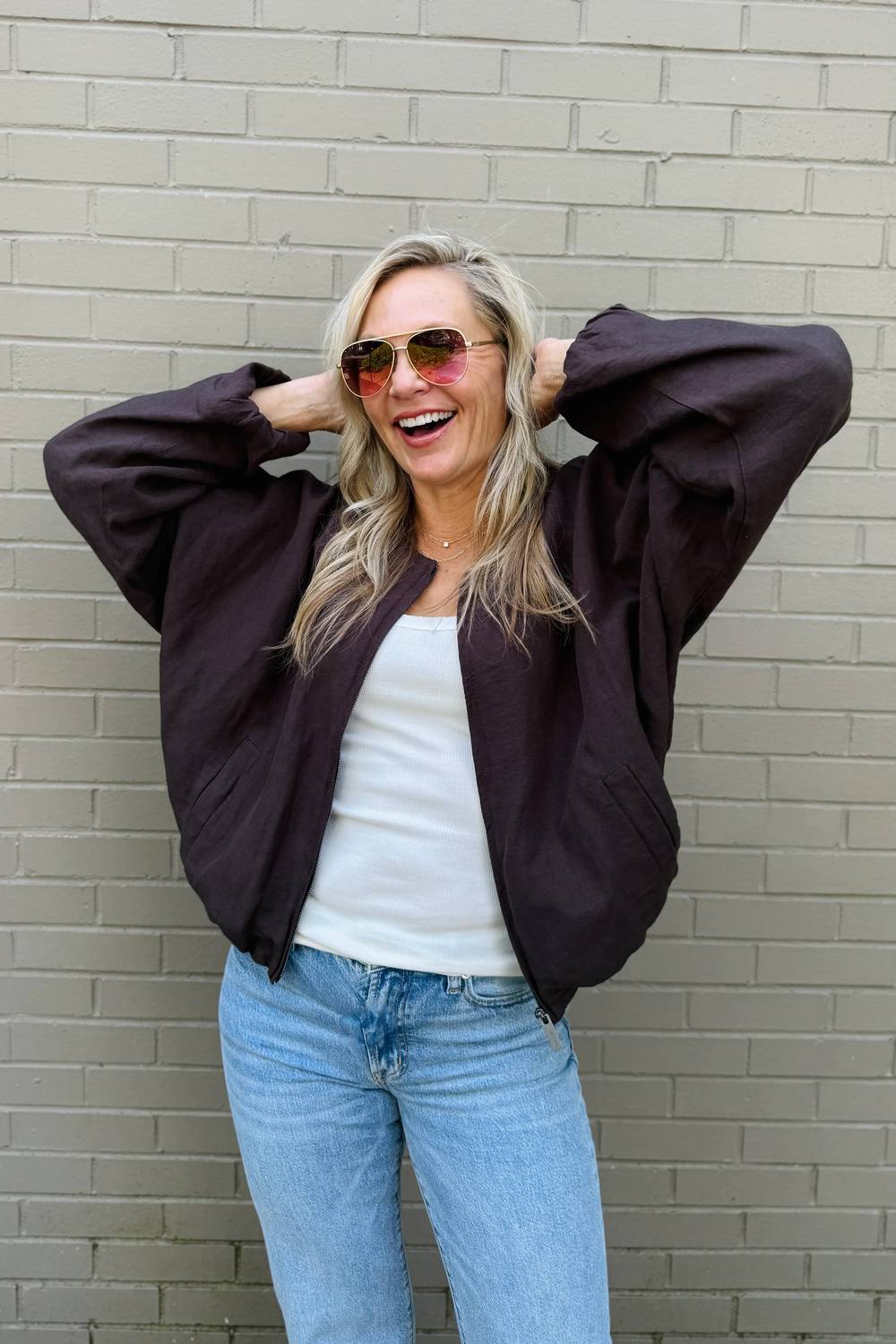 Sanctuary - Women's Linen Bubble Jacket