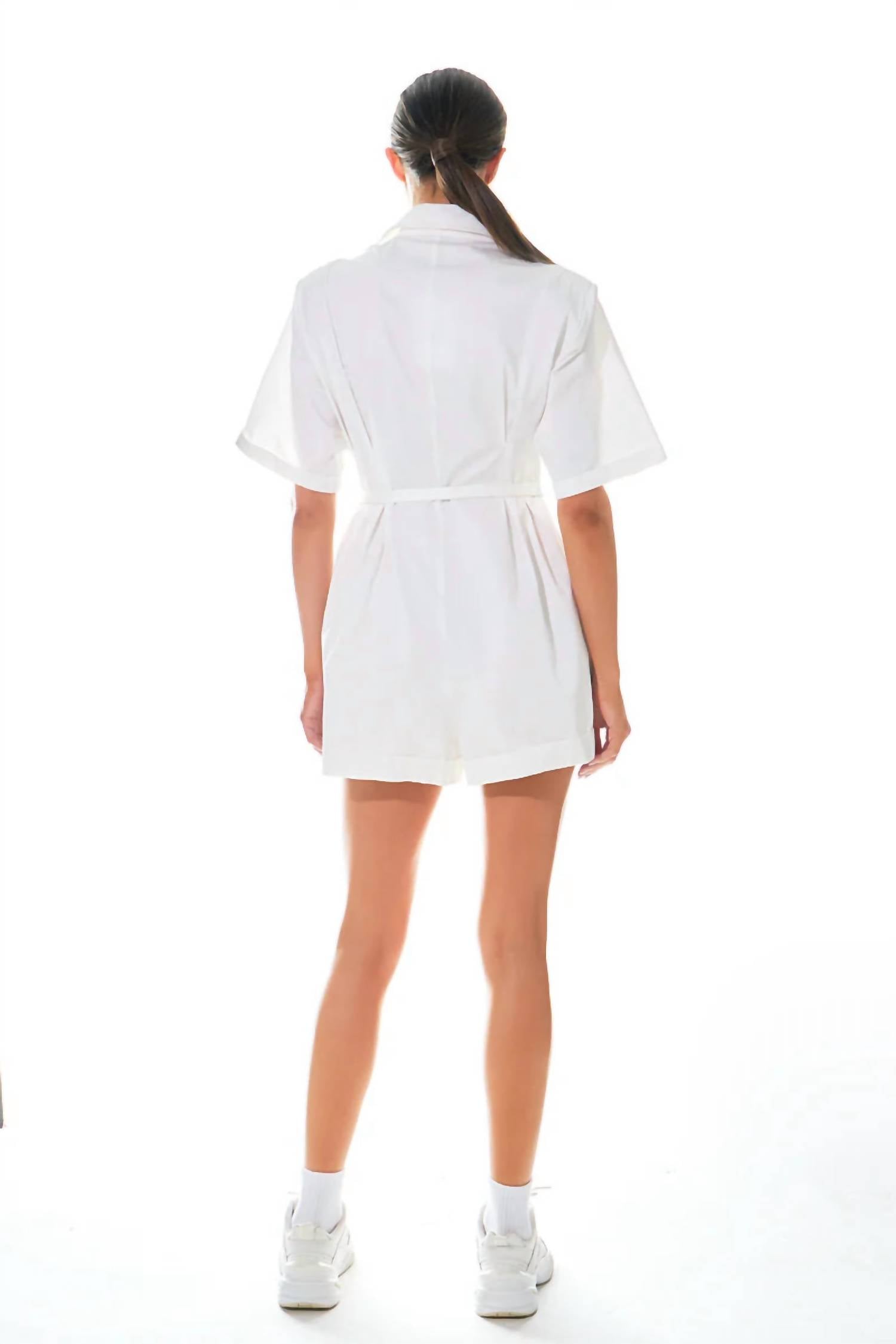 Grey Lab - Shoulder Pad Shirt Romper