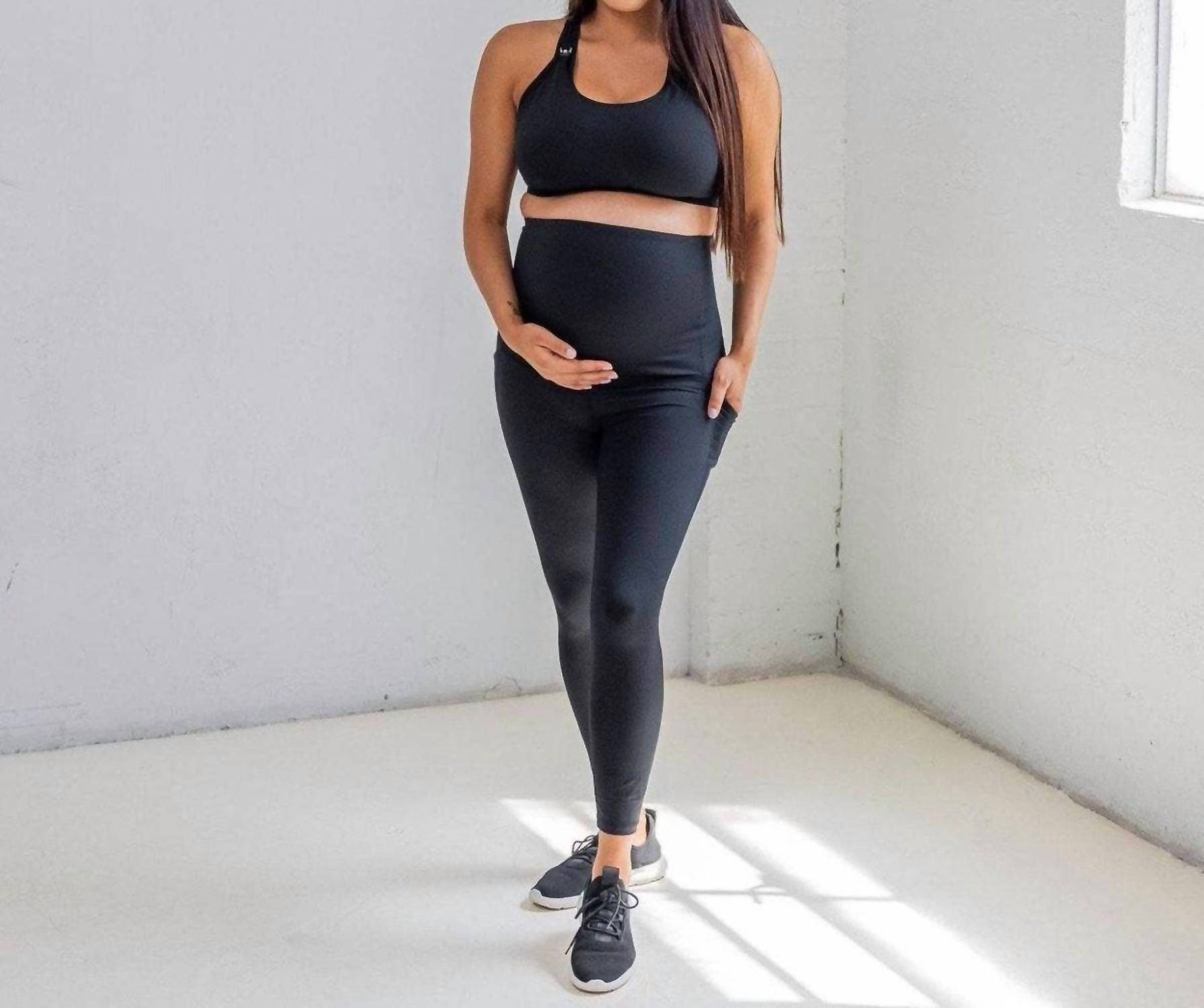 Senita Athletics Lux Maternity Leggings in black - women's pants