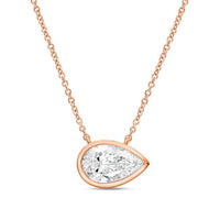 Diana M Jewels - Women's East West Pear Shape Bezel Pendant (5.00 Ct)