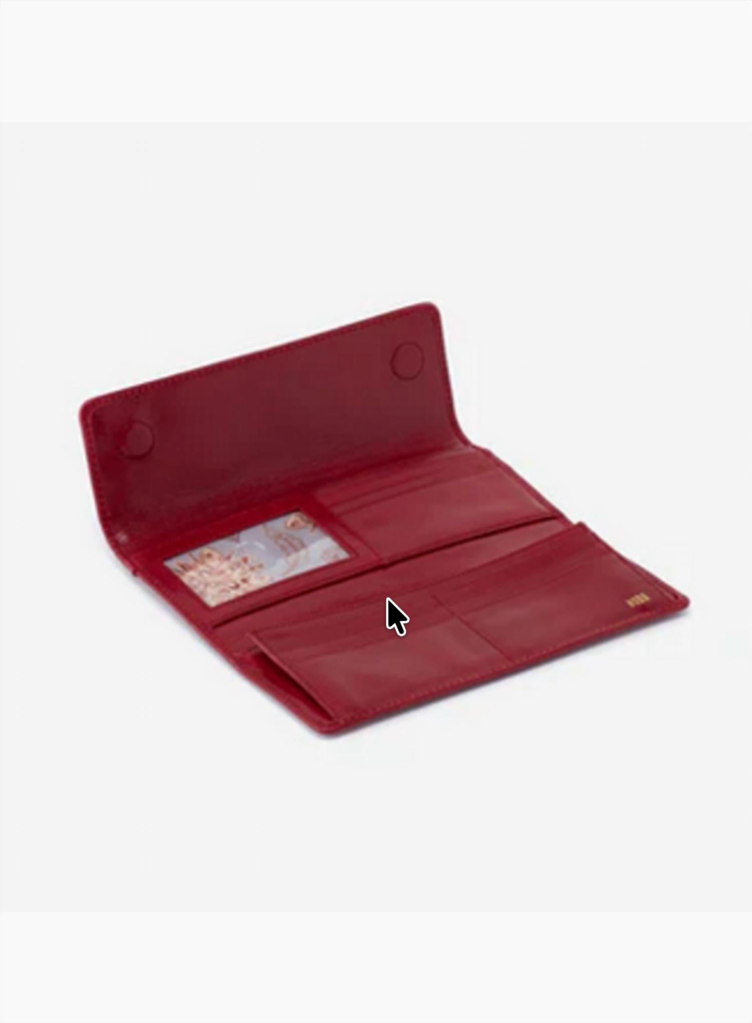 HOBO Women's Ardor Continental Wallet in cardinal - women's bag - alternate view